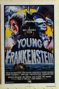 b991 YOUNG FRANKENSTEIN style B one-sheet movie poster '74 Mel Brooks, Wilder