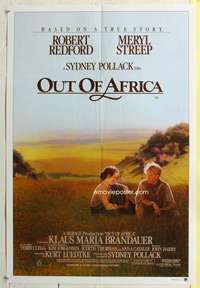 c018 OUT OF AFRICA Australian one-sheet movie poster '85 Robert Redford, Streep