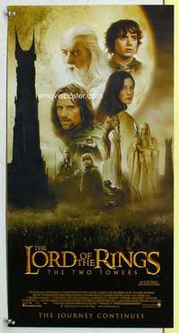 c025 LORD OF THE RINGS: THE 2 TOWERS Australian daybill movie poster '02