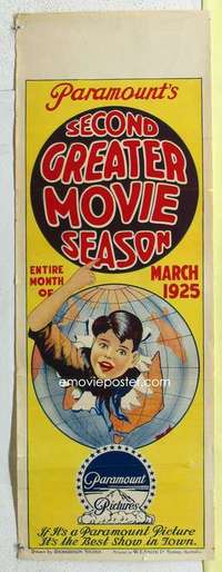 c009 PARAMOUNT'S SECOND GREATER MOVIE SEASON long Australian daybill movie poster '25