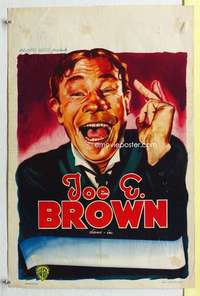 c092 JOE E BROWN Belgian movie poster '40s great close up portrait!