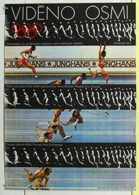 c085 VISIONS OF 8 Czech movie poster '73 Tokyo Olympics, Grygar art!