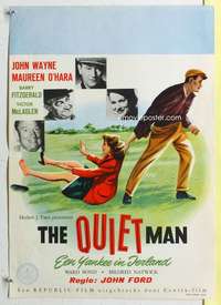 c054 QUIET MAN Dutch Dutch '51 great art of John Wayne dragging Maureen O'Hara, John Ford
