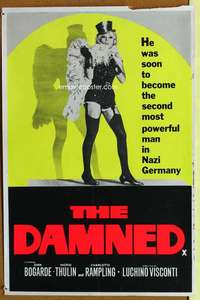 c029 DAMNED English double crown movie poster '70 Luchino Visconti