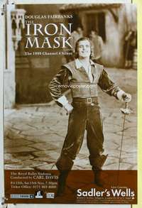 c031 IRON MASK English 20x30 movie poster R99 Douglas Fairbanks, Sr.