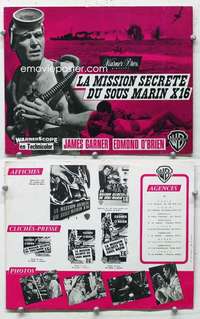 c047 UP PERISCOPE French movie pressbook '59 James Garner, O'Brien