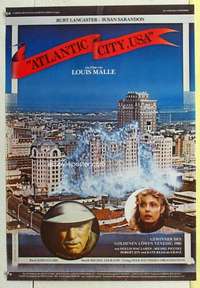 c539 ATLANTIC CITY German movie poster '81 Burt Lancaster, Sarandon