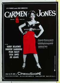 c546 CARMEN JONES German movie poster R80s Dorothy Dandridge,Belafonte