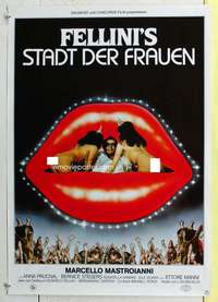 c550 CITY OF WOMEN German movie poster '80 Federico Fellini, sexy!