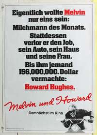 c577 MELVIN & HOWARD German movie poster '80 Jason Robards, Demme