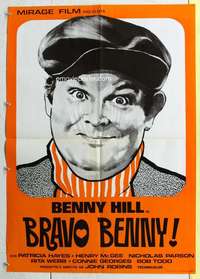 c188 BEST OF BENNY HILL large Italian photobusta movie poster '81 portrait!