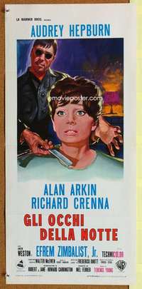 c165 WAIT UNTIL DARK Italian locandina movie poster R70s Audrey Hepburn
