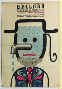 c209 BALLAD OF CABLE HOGUE Polish movie poster '70 Jerzy Flisak art!