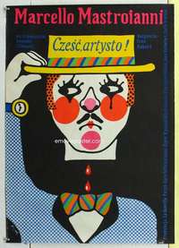c225 HAIL THE ARTIST Polish movie poster '73 wild Flisak artwork!