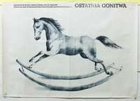c291 POSLEDNJA TRKA Polish 26x38 movie poster '79 Ekier rocking horse art!