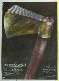c297 SIEKIEREZADA Polish 26x38 movie poster '85 Pagowski hatchet art!