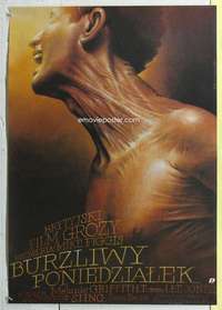 c301 STORMY MONDAY Polish 26x38 movie poster '88 wild Walkuski artwork!