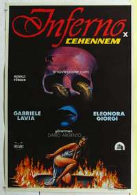 c124 INFERNO Turkish movie poster '80 Dario Argento horror!