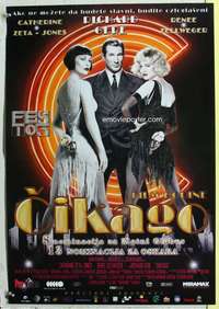 c099 CHICAGO Yugoslavian movie poster '02 Zellweger, Zeta-Jones