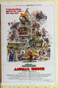 d078 ANIMAL HOUSE style B one-sheet movie poster '78 John Belushi, Landis