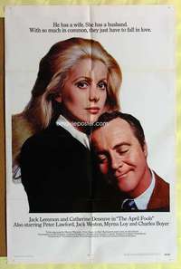 d082 APRIL FOOLS int'l one-sheet movie poster '69 Lemmon, Catherine Deneuve