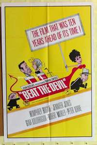 d099 BEAT THE DEVIL one-sheet movie poster R62 Bogart, Gina Lollobrigida