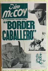 d137 BORDER CABALLERO Posters Inc. one-sheet movie poster R40s Tim McCoy
