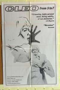 d170 CLEO FROM 5 TO 7 one-sheet movie poster '62 Agnes Varda classic!
