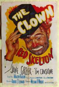 d176 CLOWN one-sheet movie poster '53 great Red Skelton portrait!