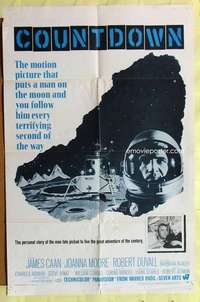 d187 COUNTDOWN one-sheet movie poster '68 Robert Altman, James Caan