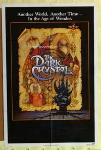 d199 DARK CRYSTAL one-sheet movie poster '82 Henson, Frank Oz, Amsel art!