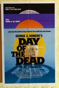 d202 DAY OF THE DEAD one-sheet movie poster '85 George Romero sequel!