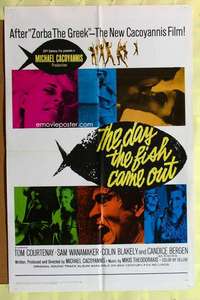 d205 DAY THE FISH CAME OUT one-sheet movie poster '67 Michael Cacoyannis