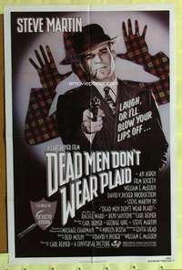 d208 DEAD MEN DON'T WEAR PLAID one-sheet movie poster '82 Steve Martin