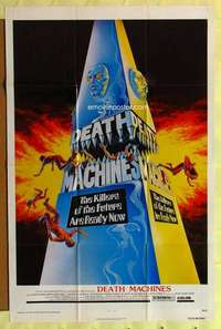 d212 DEATH MACHINES one-sheet movie poster '76 wild image, sci-fi horror!