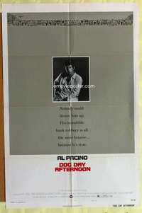 d229 DOG DAY AFTERNOON style B one-sheet movie poster '75 Al Pacino portrait!