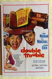 d232 DOUBLE TROUBLE one-sheet movie poster '60 Noonan, Marshall, Eden