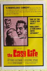 d238 EASY LIFE one-sheet movie poster '62 Vittorio Gassman, Catherine Spaak