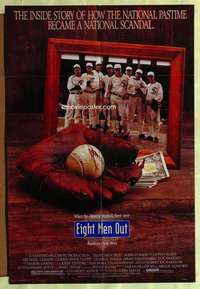 d240 EIGHT MEN OUT one-sheet movie poster '88 baseball, John Sayles