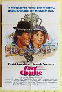 d014 FAST CHARLIE one-sheet movie poster '79 biker David Carradine!