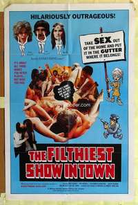 d262 FILTHIEST SHOW IN TOWN one-sheet movie poster '73 William Mishkin