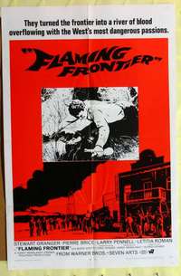 d273 FLAMING FRONTIER one-sheet movie poster '68 Stewart Granger, German!