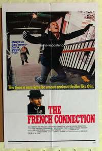 d282 FRENCH CONNECTION one-sheet movie poster '71 Gene Hackman, Scheider