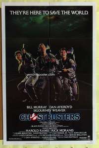 d292 GHOSTBUSTERS one-sheet movie poster '84 Bill Murray, Aykroyd, Ramis