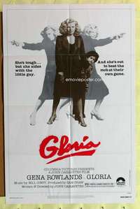 d297 GLORIA one-sheet movie poster '80 John Cassavetes, Gena Rowlands