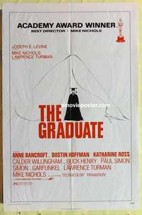d303 GRADUATE one-sheet movie poster R72 Dustin Hoffman, Anne Bancroft