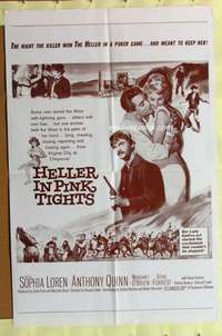 d322 HELLER IN PINK TIGHTS military one-sheet movie poster '60 Sophia Loren