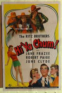 d328 HI'YA CHUM one-sheet movie poster '43 The Ritz Brothers & sexy girls!