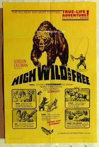 d327 HIGH WILD & FREE one-sheet movie poster '68 AIP
