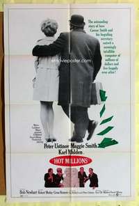 d331 HOT MILLIONS one-sheet movie poster '68 Peter Ustinov, Maggie Smith